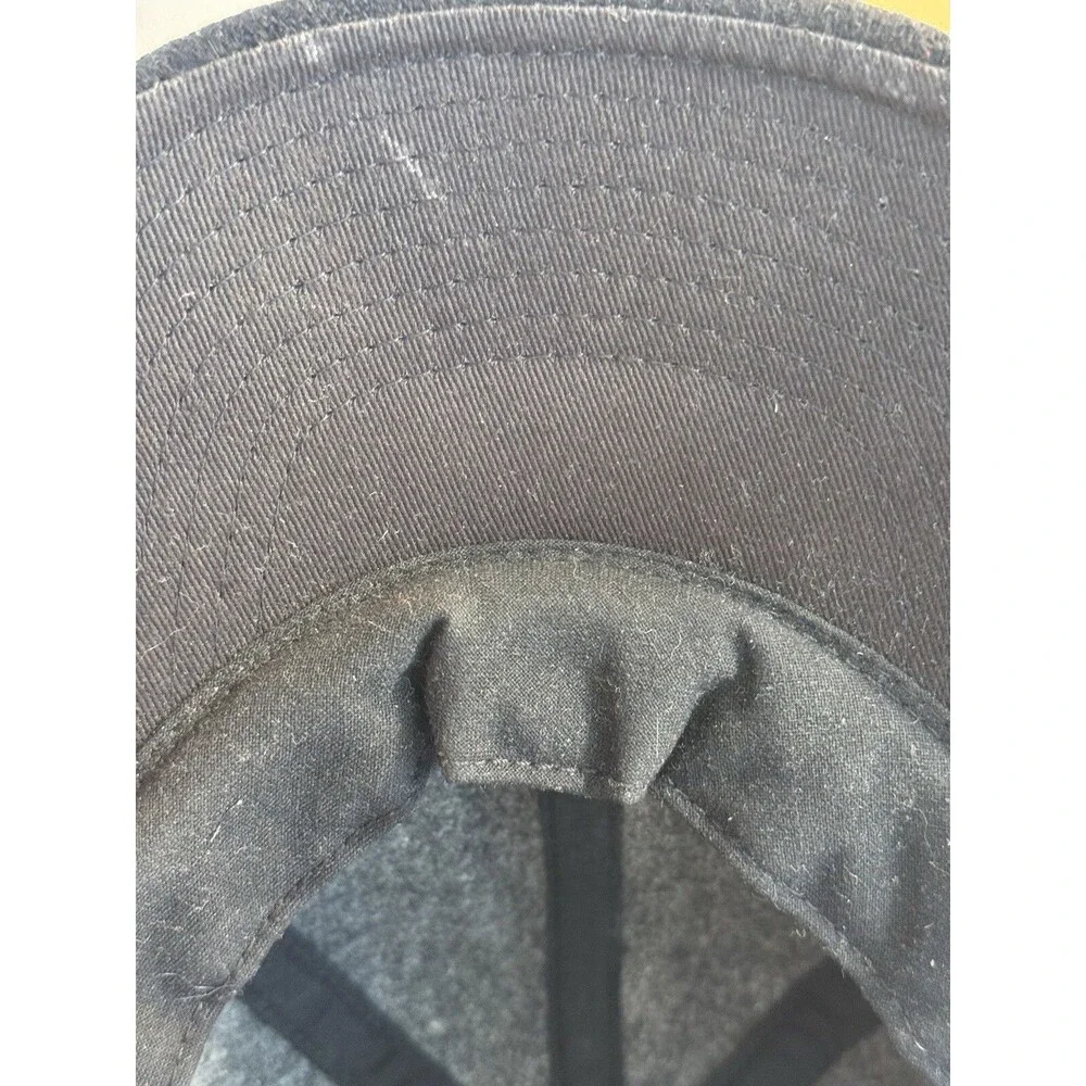 VTG Adidas Gray Black Wool Blend Baseball Hat/Cap Adjustable LOGO Patch